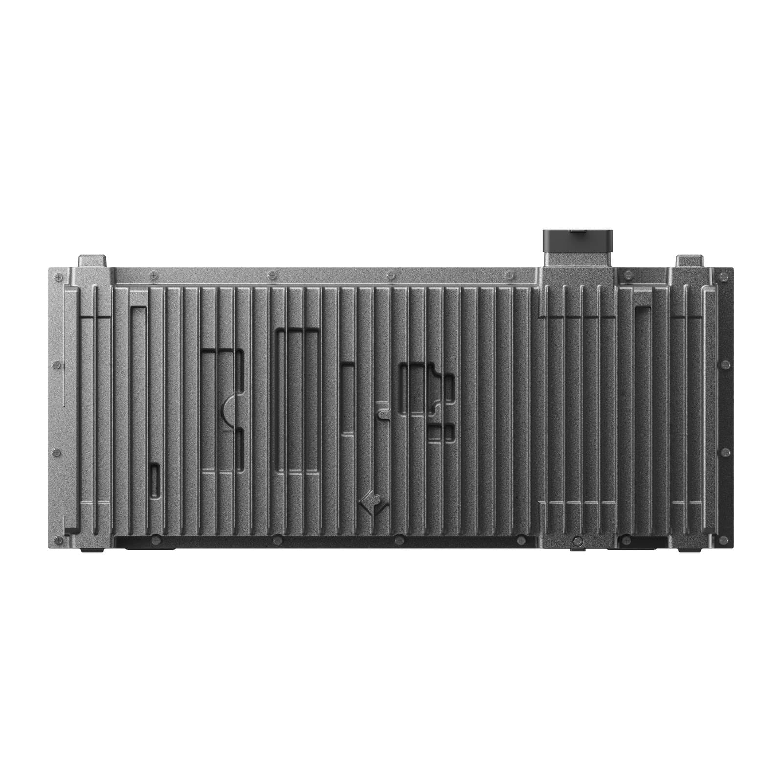 Achterkant van de BP7000: koelribben, geen ventilator