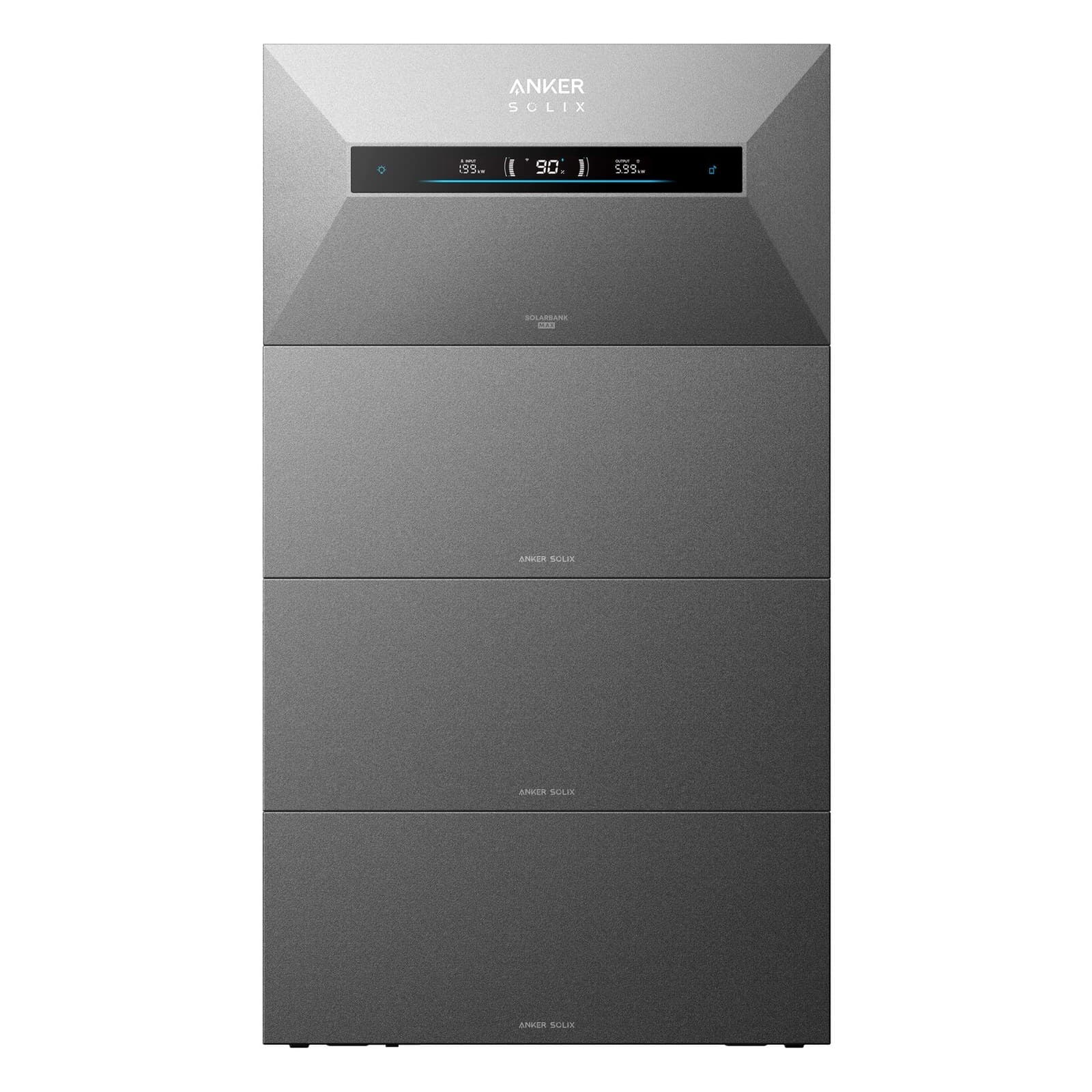 Anker SOLIX Solarbank Max AC met twee uitbreidingsmodules eronder (21 kWh)
